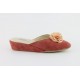 women's slippers CHIFFON HI (4.5 cm wedge)  coral rose suede